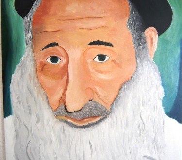 ציור 50  דיוקן סבא דוד  40X60   אקריליק