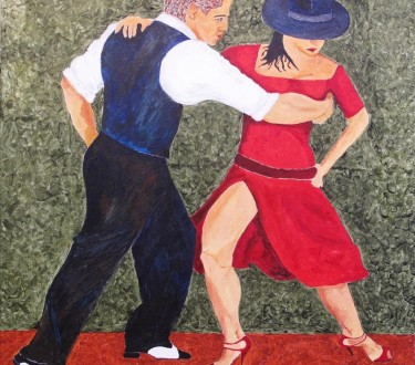 ציור 18 ריקוד טנגו     50X60