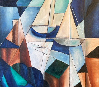 ציור 200  סירות מפרש   60X80  שמן